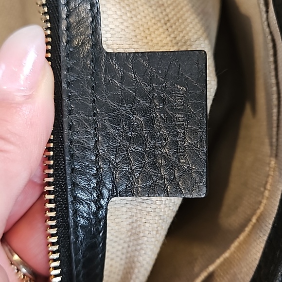 Gucci Soho Tassel Clutch Black Leather GG Logo - Picture 11 of 16